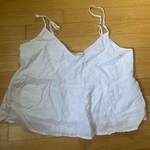 Abercrombie White Peplum Tank